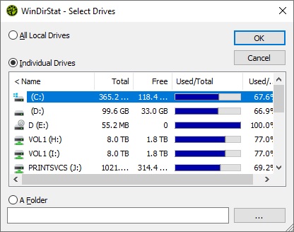 Does WinDirStat support network drives?